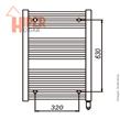 Toallero Calefactor Eléctrico Blanco Peisa Domino S 80